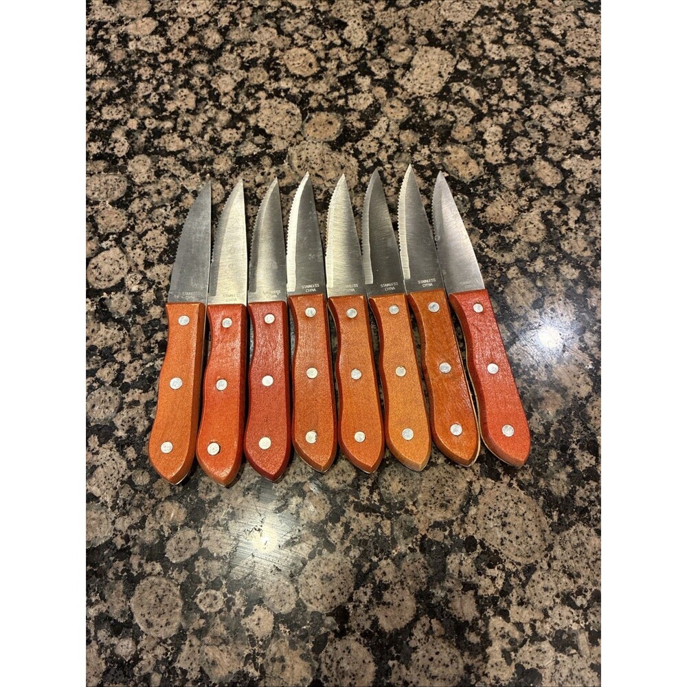 Vintage Küchenstolz 8-Piece Stainless Steel Steak Knife Set